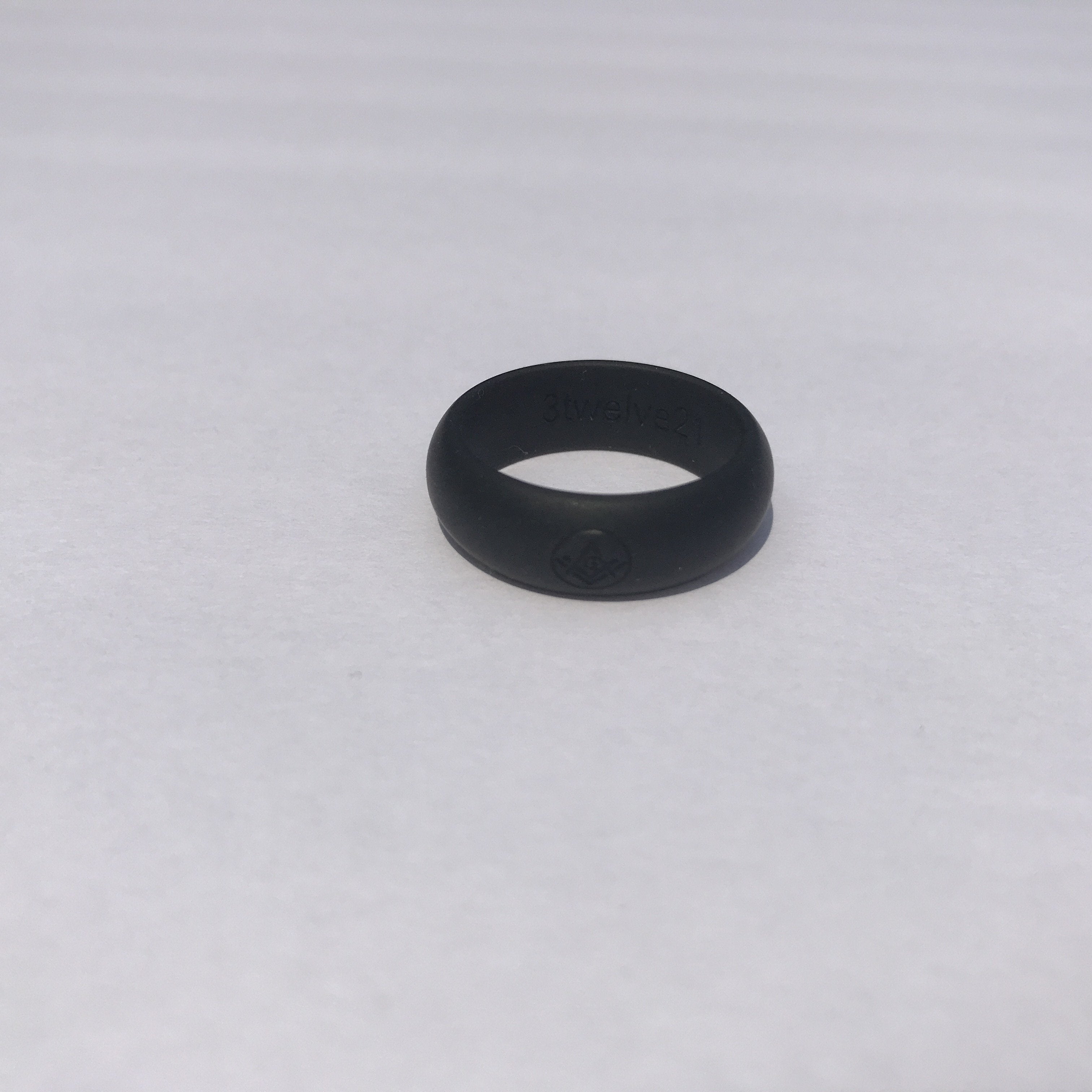 100% Silicone Masonic ring that is work-safe no matter what you do in black